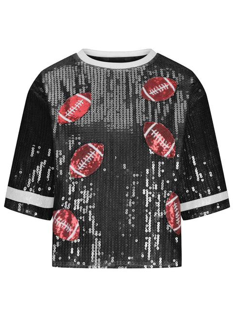 Sequin Football | Multiple Color Options | Rubies + Lace