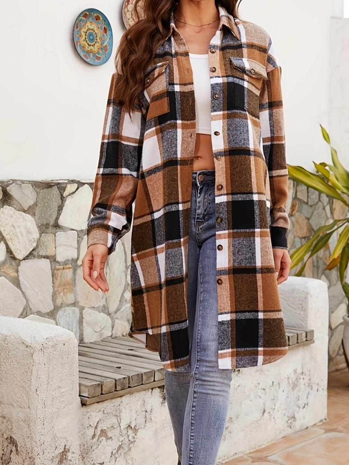 LF sale Plaid Duster Flannel