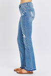 Judy Blue | Destroyed Hem Distressed Jeans | Rubies + Lace