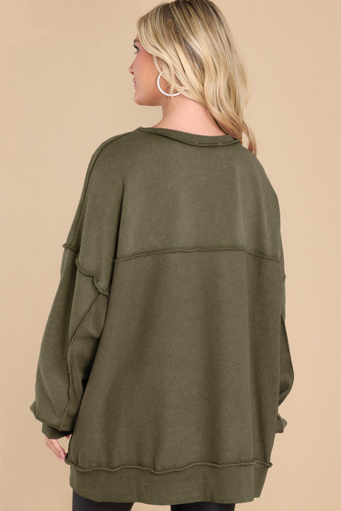 Exposed Seam Sweatshirt | Multiple Color Options | Rubies + Lace