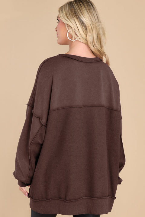 Exposed Seam Sweatshirt | Multiple Color Options | Rubies + Lace