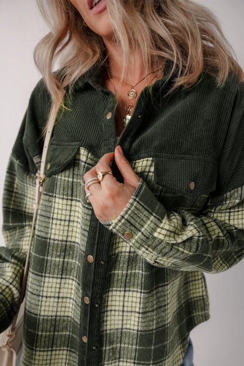 Corduroy & Plaid | Green Flannel | Rubies + Lace