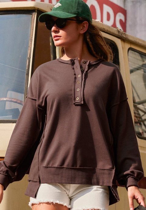 Exposed Seam Sweatshirt | Multiple Color Options | Rubies + Lace