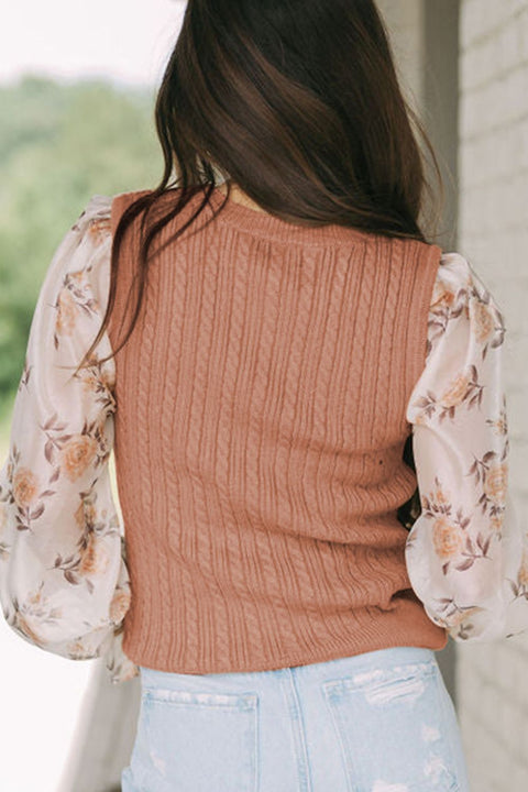 Elegant Floral | Layered Flounce Sweater | Rubies + Lace