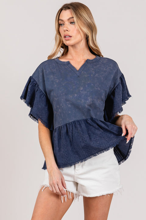 SAGE + FIG | Ruffle Sleeve | Rubies + Lace