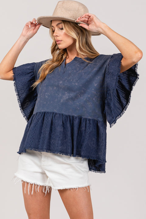 SAGE + FIG | Ruffle Sleeve | Rubies + Lace