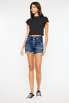 Kancan | Button-Fly Denim Shorts | Rubies + Lace