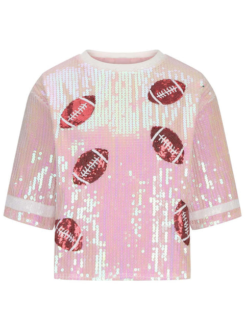 Sequin Football | Multiple Color Options | Rubies + Lace