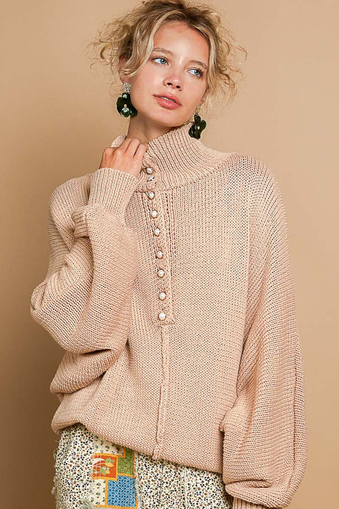 POL Pearl Turtleneck | Long Sleeve Sweater | Rubies + Lace