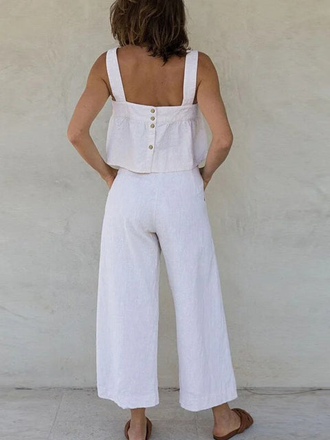 Wide Strap Pants Set | Multiple Color Options | Rubies + Lace