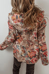 Vintage Floral | Printed Hooded Jacket | Rubies + Lace