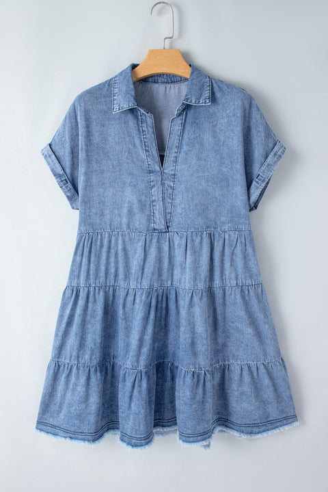 Raw Hem Denim Dress | Lightweight | Rubies + Lace