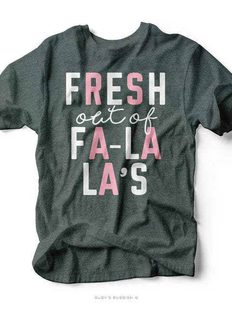 Fresh Out of Fa La Las | Christmas Graphic Tee | Ruby’s Rubbish®