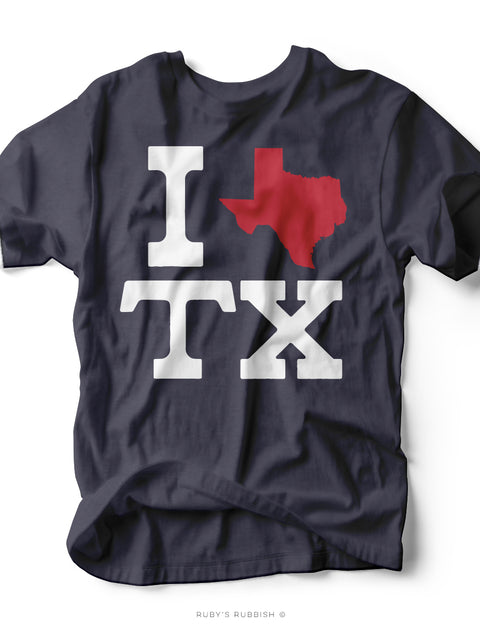 I <3 TEXAS | Southern Graphic Tee | Ruby’s Rubbish®