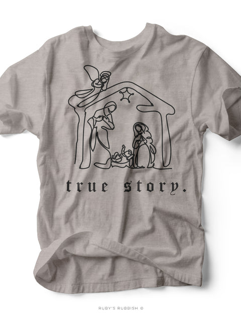 True Story Nativity Scene | $15 Tee Sale | Ruby’s Rubbish®