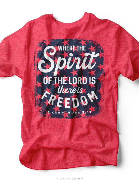 Where the Spirit of the Lord | Americana T-Shirt | Ruby's Rubbish