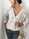 Scallop Wave Knit | Button Cardigan | Rubies + Lace