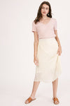 Swiss Dot Champagne | Midi Skirt | Rubies & Lace