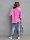 Color Distressed Denim Jacket | Multiple Color Options | Rubies + Lace