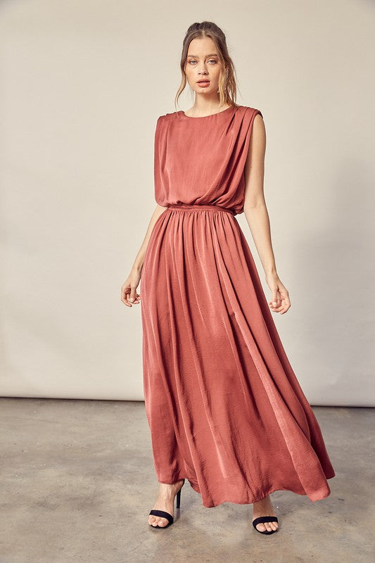 Mauve | Side Slit Maxi Dress | Rubies & Lace