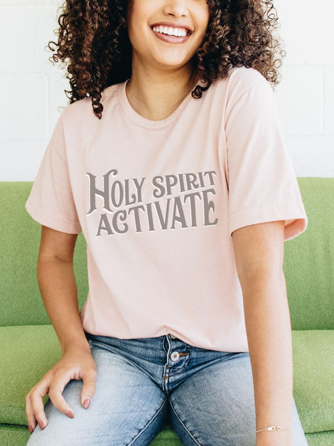 Holy Spirit Activate | Christian T-Shirt | Ruby’s Rubbish®