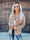 Studded Corduroy | Button Down Jacket | Rubies + Lace