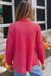Waffle-Knit Shoulder Shirt | Rubies + Lace | Ruby's Rubbish