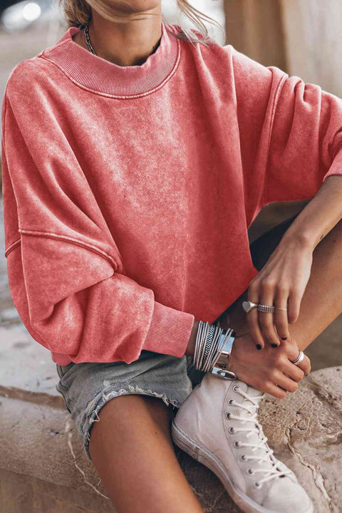 Ribbed Hem | Dropped Shoulder Sweatshirt - Multiple Options | Rubies + Lace