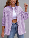 Color Distressed Denim Jacket | Multiple Color Options | Rubies + Lace