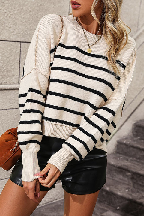 Striped Pullover Sweater | Multiple Color Options | Rubies + Lace