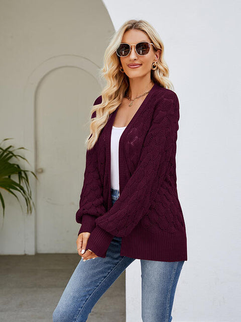 Vintage Knit | Lantern Sleeve Cardigan | Rubies + Lace