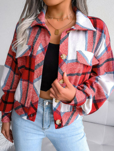 Plaid Drop Shoulder | Shacket Jacket | Rubies + Lace