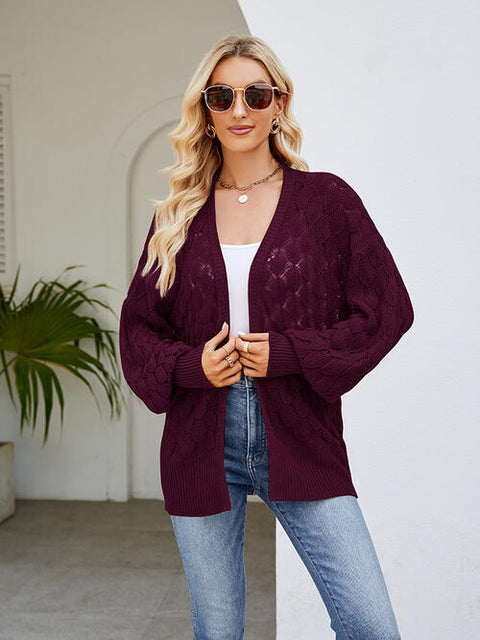 Vintage Knit | Lantern Sleeve Cardigan | Rubies + Lace