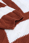 Woven Chevron Cable-Knit | Tunic Sweater | Rubies + Lace