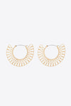 Cutout Earrings | 18K Gold-Plated | Rubies + Lace