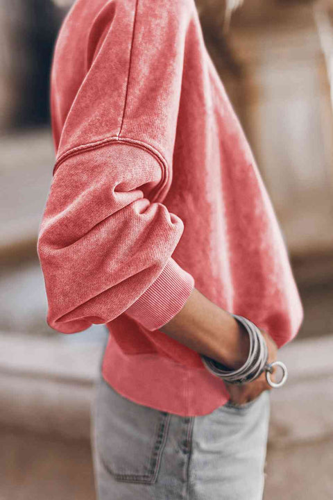 Ribbed Hem | Dropped Shoulder Sweatshirt - Multiple Options | Rubies + Lace