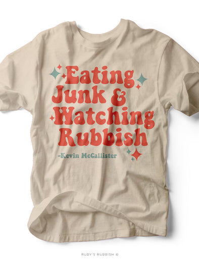 Eating Junk & Watching Rubbish | Kid's T-Shirt | Ruby’s Rubbish®