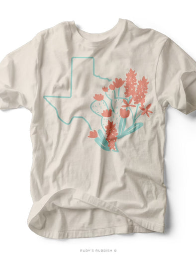 Texas Cactus Floral | Southern T-Shirt | Ruby’s Rubbish®