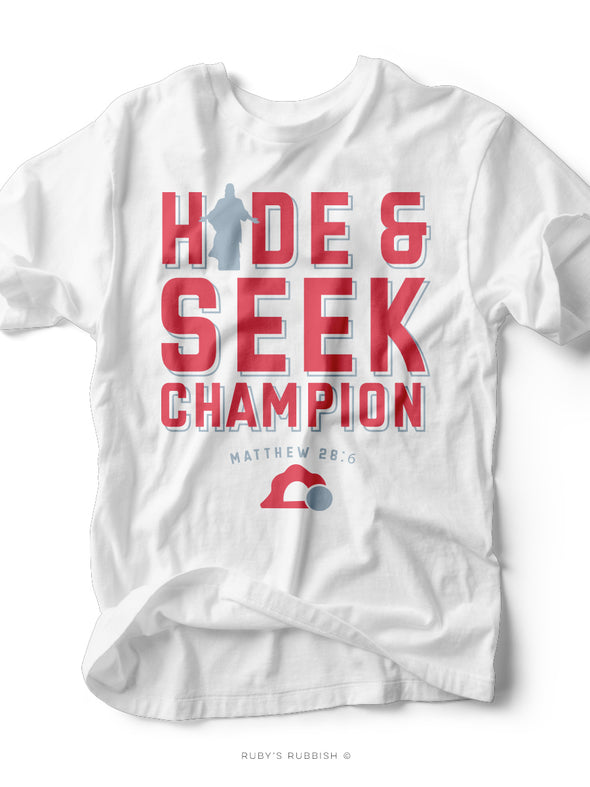 Hide & Seek Champion | Christian T-Shirt | Ruby’s Rubbish®