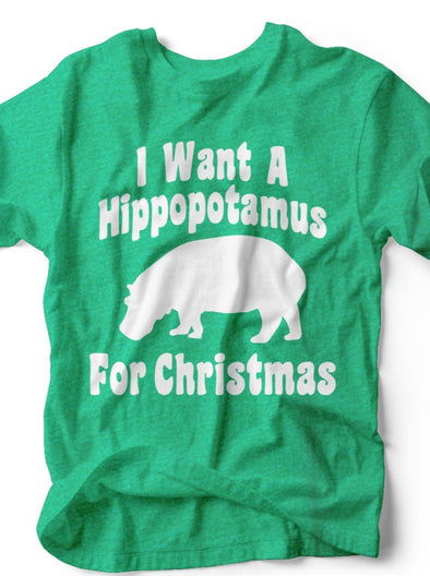 I Want a Hippopotamus for Christmas  | Kid's T-Shirt | Ruby’s Rubbish®