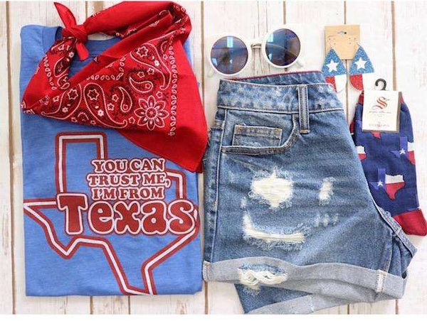 You Can Trust Me, I'm From Texas | Southern Raglan | Ruby’s Rubbish® 