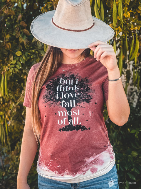 But I Think I Love Fall Most of All | Seasonal T-Shirt | Ruby’s Rubbish®