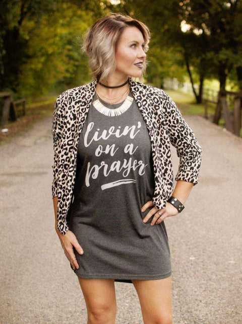 Livin' on a Prayer | Women's T-Shirt Dress | Ruby’s Rubbish®