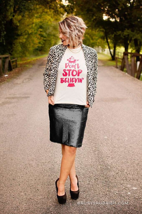 Don't Stop Believin' | Seasonal T-Shirt | Ruby’s Rubbish®