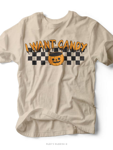 I Want Candy | Seasonal T-Shirt | Ruby’s Rubbish®