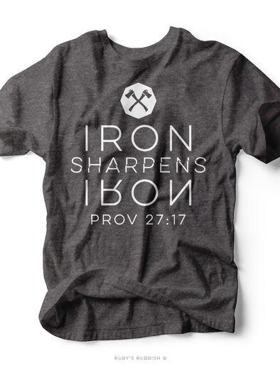 Iron Sharpens Iron | Men's Christian T-Shirt | Ruby’s Rubbish®