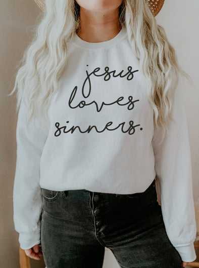 Jesus Loves Sinners | Women's Sweatshirt | Ruby’s Rubbish®