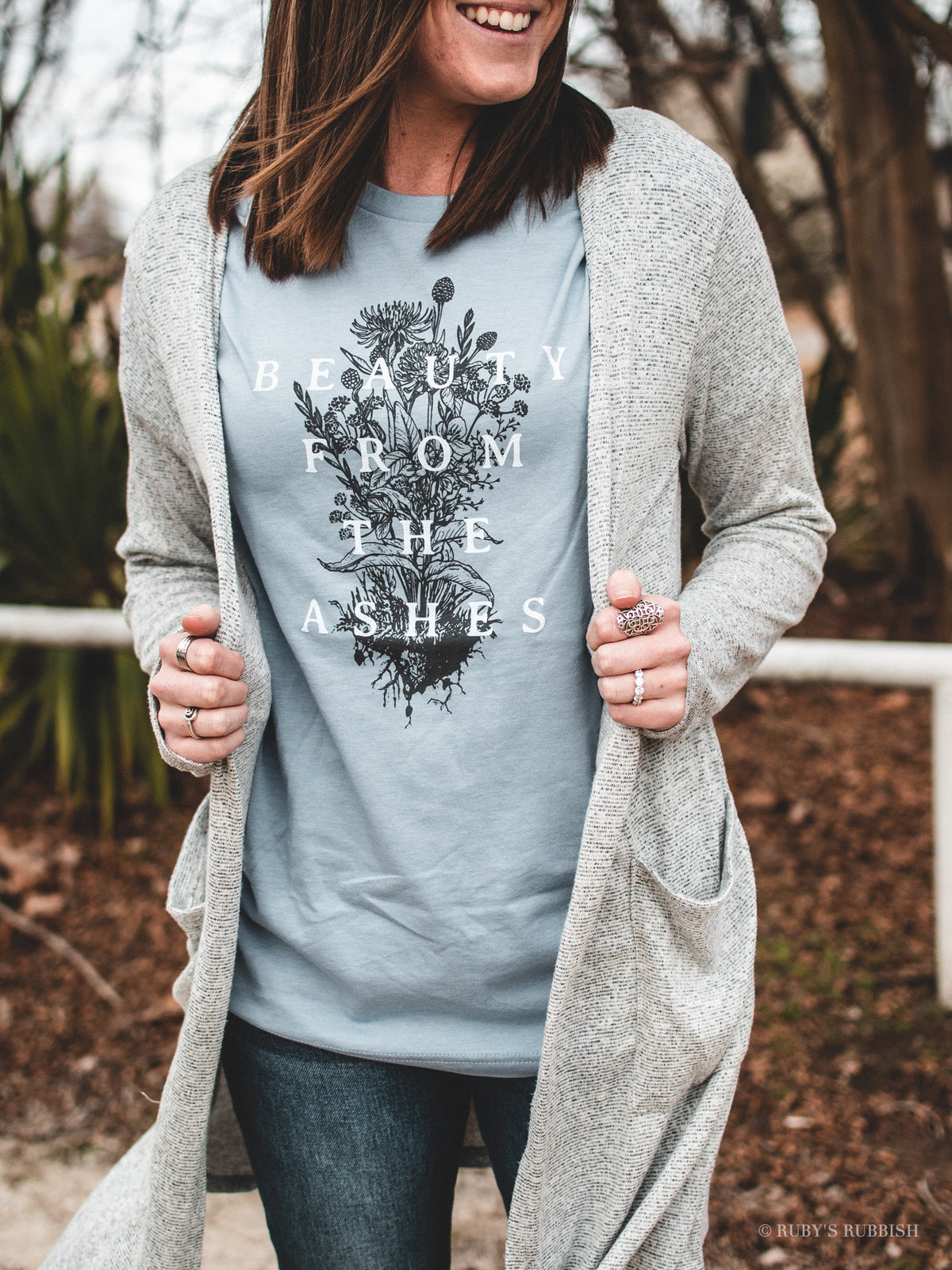 Beauty From the Ashes | Scripture T-Shirt | Ruby’s Rubbish® – Ruby's ...