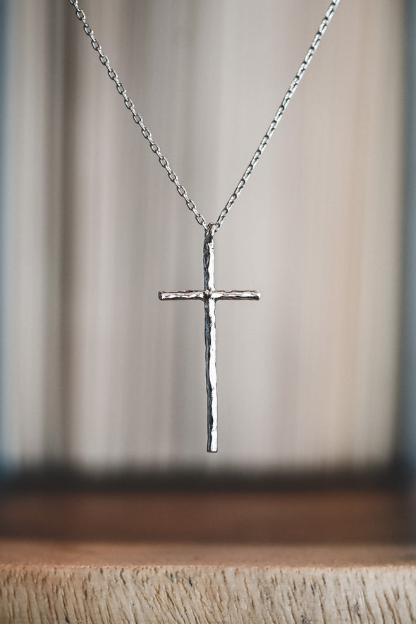 Cling to the Cross |  Silver Necklace | Rubies & Lace