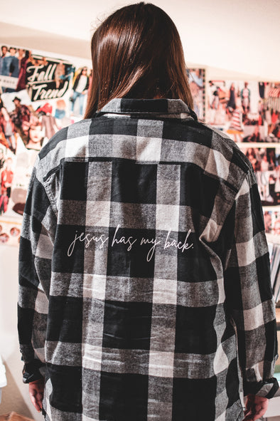 Jesus Has My Back | Women's Flannel | Ruby’s Rubbish®
